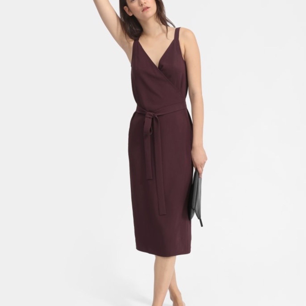 Everlane Purple Tank Top Wrap Dress